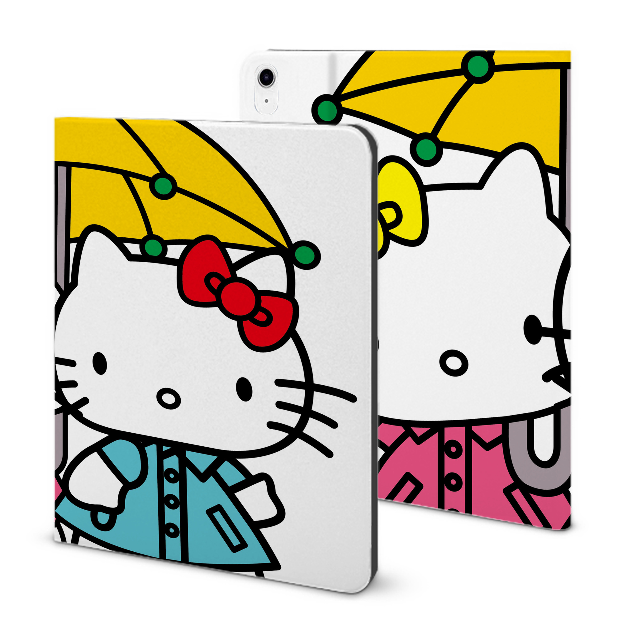 （画像用） Hello Kitty ハローキティ IPad ケース ブック型 PUレザー TPU 耐衝撃 軽量 薄型 ペン収納なし 全面保護 IPad 各モデル対応
